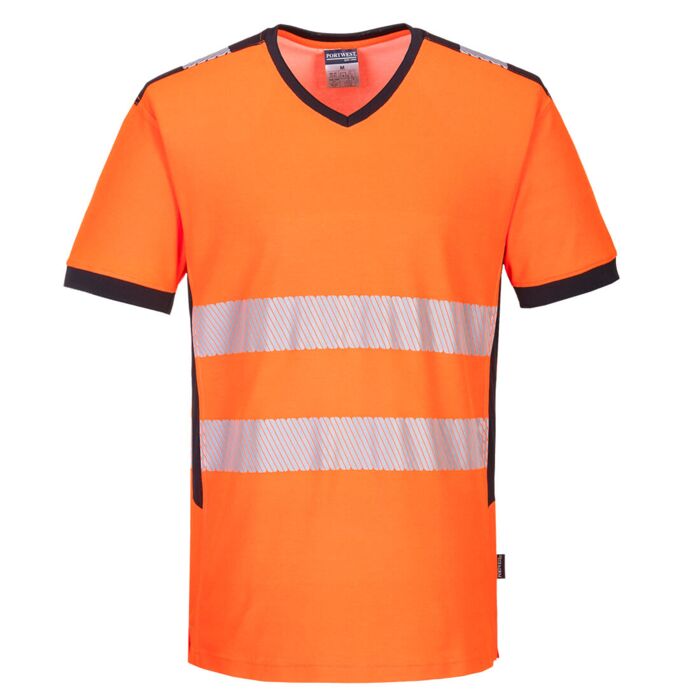 PW3 Hi-Vis V-Neck Mesh Insert T-Shirt S/S  Thumbnail