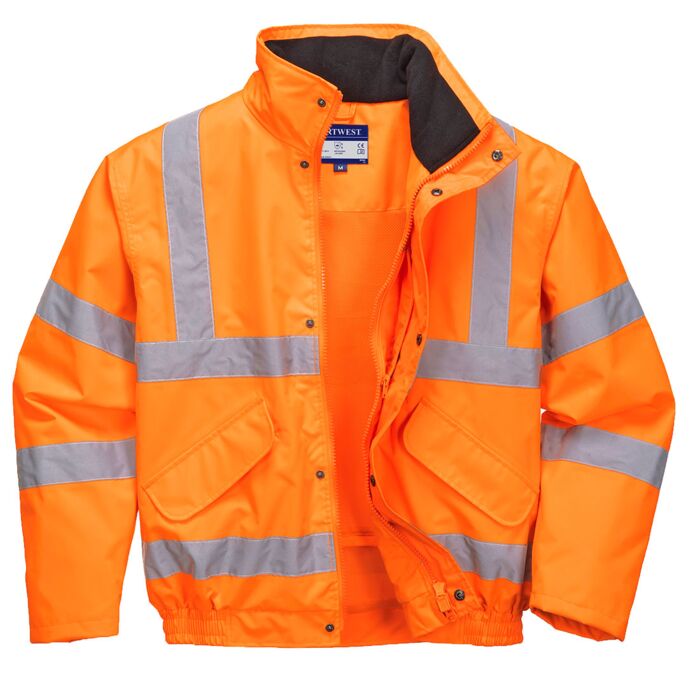 Hi-Vis Breathable Rain Bomber Jacket  Thumbnail
