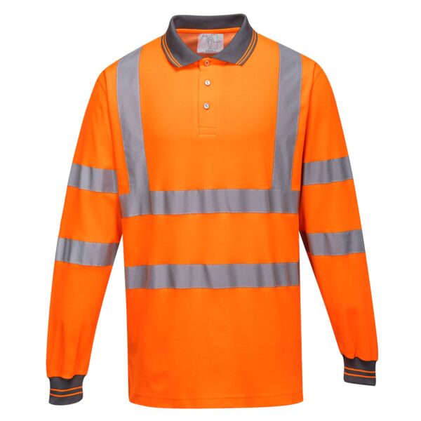 Hi-Vis Cotton Comfort Polo Shirt L/S  Thumbnail