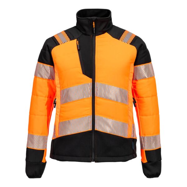 PW3 Hi-Vis Women's Hybrid Baffle Jacket Thumbnail