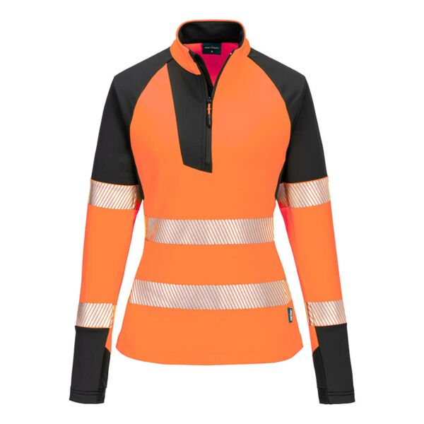 PW3 Hi-Vis Women's 1/4 Zip Sweatshirt Thumbnail