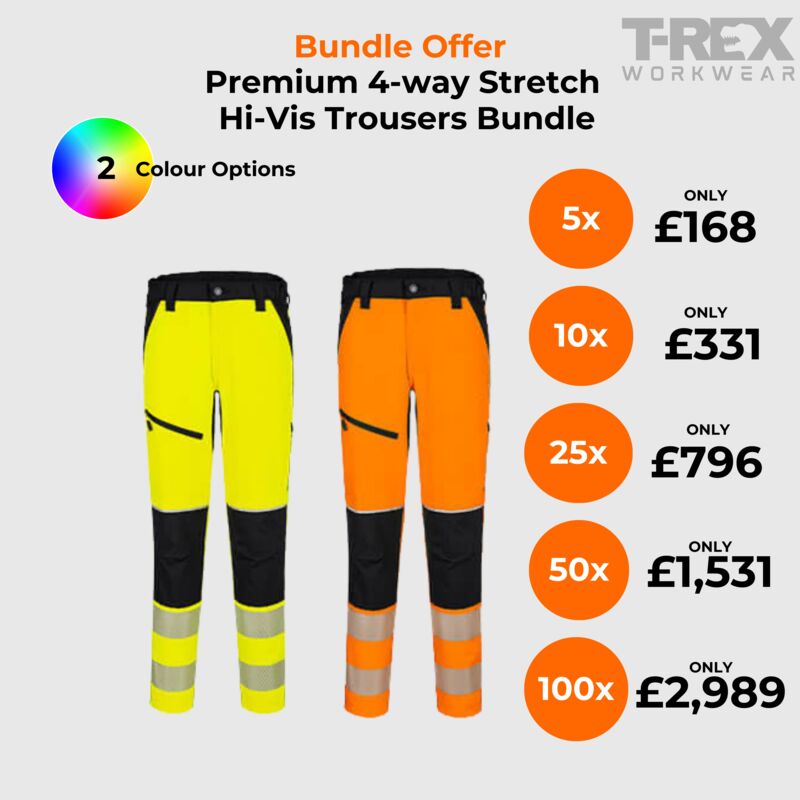 Premium 4-Way Stretch Hi-Vis Trousers Bundle Thumbnail